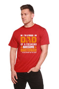 I'm a Proud Dad Men's Bamboo Viscose/Organic Cotton Short Sleeve Graphic T-Shirt Spun Bamboo