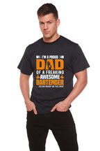 I'm a Proud Dad Men's Bamboo Viscose/Organic Cotton Short Sleeve Graphic T-Shirt Spun Bamboo