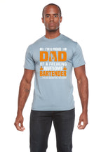 I'm a Proud Dad Men's Bamboo Viscose/Organic Cotton Short Sleeve Graphic T-Shirt Spun Bamboo