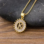 Initial Letter Necklace 26 Letters Charm Gold Name Necklace Pendant nowadaysfashion