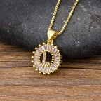 Initial Letter Necklace 26 Letters Charm Gold Name Necklace Pendant nowadaysfashion