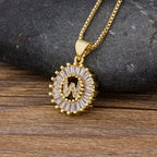 Initial Letter Necklace 26 Letters Charm Gold Name Necklace Pendant nowadaysfashion