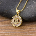 Initial Letter Necklace 26 Letters Charm Gold Name Necklace Pendant nowadaysfashion