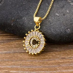 Initial Letter Necklace 26 Letters Charm Gold Name Necklace Pendant nowadaysfashion