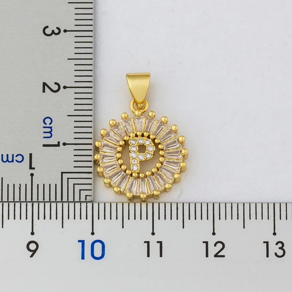 Initial Letter Necklace 26 Letters Charm Gold Name Necklace Pendant nowadaysfashion