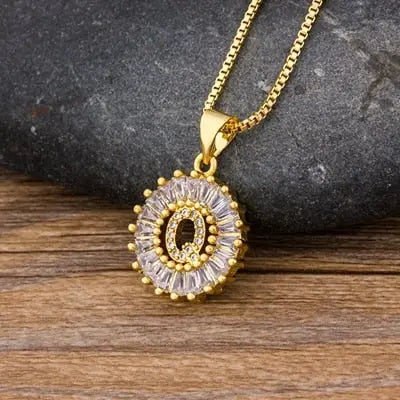 Initial Letter Necklace 26 Letters Charm Gold Name Necklace Pendant nowadaysfashion