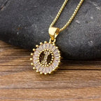 Initial Letter Necklace 26 Letters Charm Gold Name Necklace Pendant nowadaysfashion