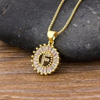 Initial Letter Necklace 26 Letters Charm Gold Name Necklace Pendant nowadaysfashion