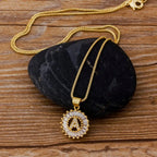 Initial Letter Necklace 26 Letters Charm Gold Name Necklace Pendant nowadaysfashion