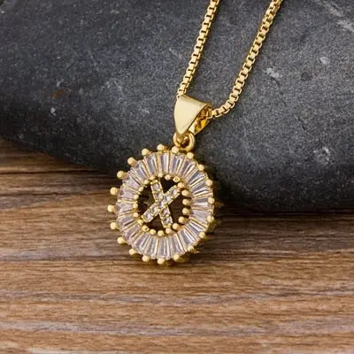 Initial Letter Necklace 26 Letters Charm Gold Name Necklace Pendant nowadaysfashion