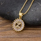 Initial Letter Necklace 26 Letters Charm Gold Name Necklace Pendant nowadaysfashion