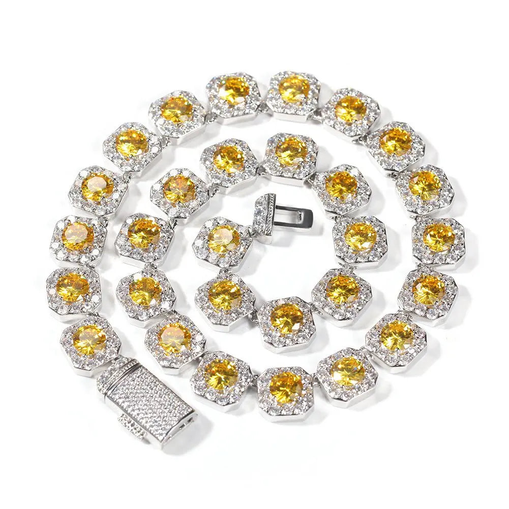 Inlaid Zircon Rock Sugar Necklace Trendy Personality Necklace - Blade & Thread