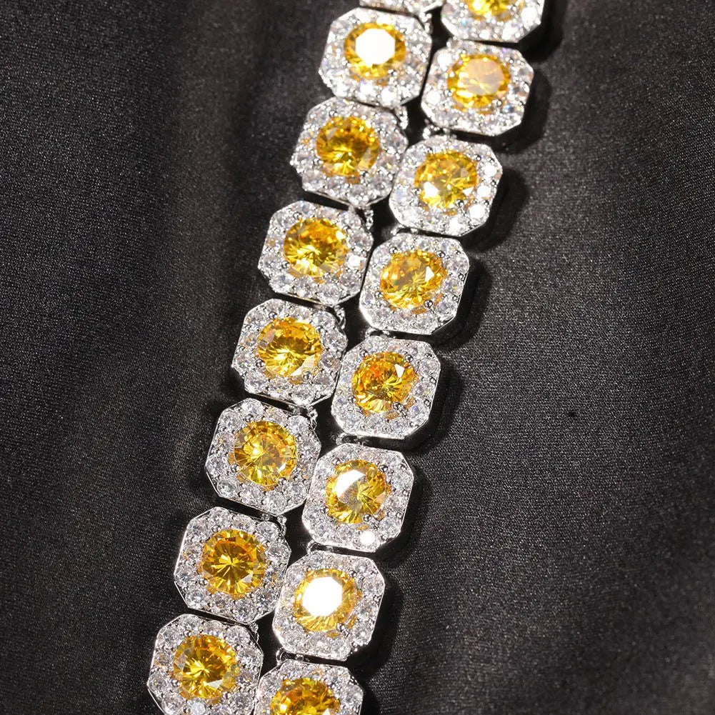Inlaid Zircon Rock Sugar Necklace Trendy Personality Necklace - Blade & Thread