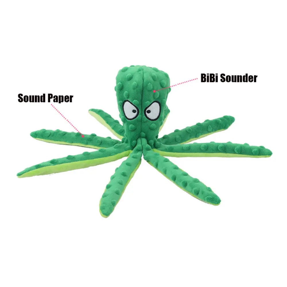 Interactive Bite-resistant Plush Octopus Pet Toy - Blade & Thread