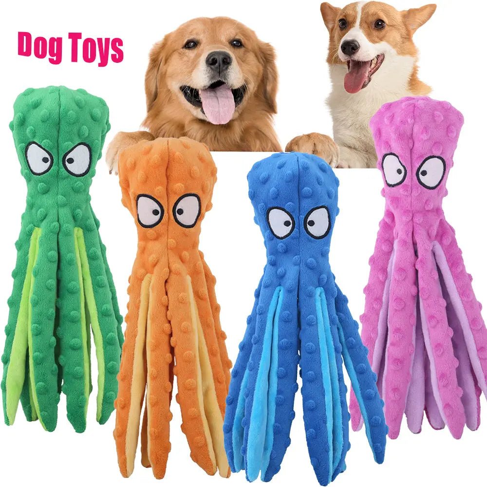 Interactive Bite-resistant Plush Octopus Pet Toy - Blade & Thread