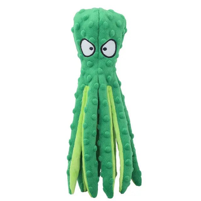 Interactive Bite-resistant Plush Octopus Pet Toy - Blade & Thread
