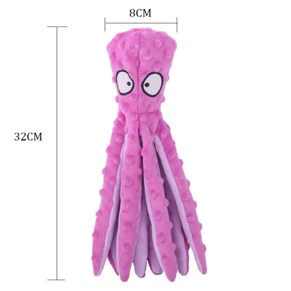 Interactive Bite-resistant Plush Octopus Pet Toy - Blade & Thread