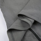Invisible Zipper Stand Collar Short Sleeve Top Slim Fit Bottom T-Shirt nowadaysfashion