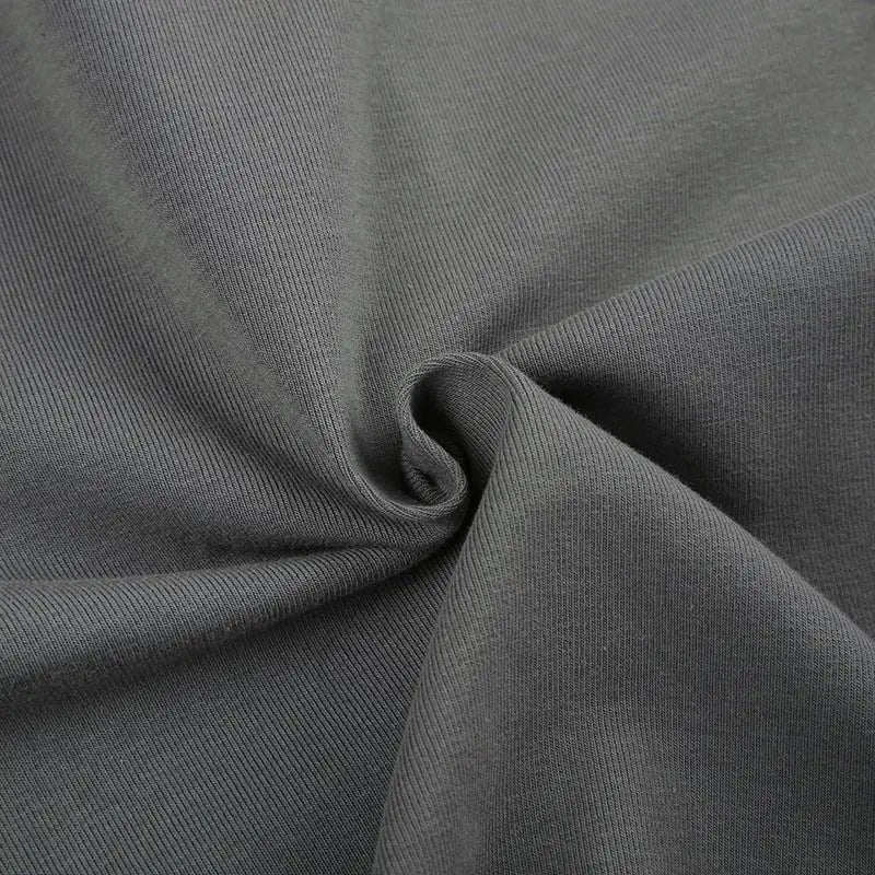 Invisible Zipper Stand Collar Short Sleeve Top Slim Fit Bottom T-Shirt - Blade & Thread