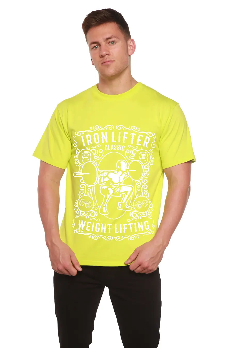 Iron Lifter Men's Bamboo Viscose/Organic Cotton Short Sleeve Graphic T-Shirt Spun Bamboo