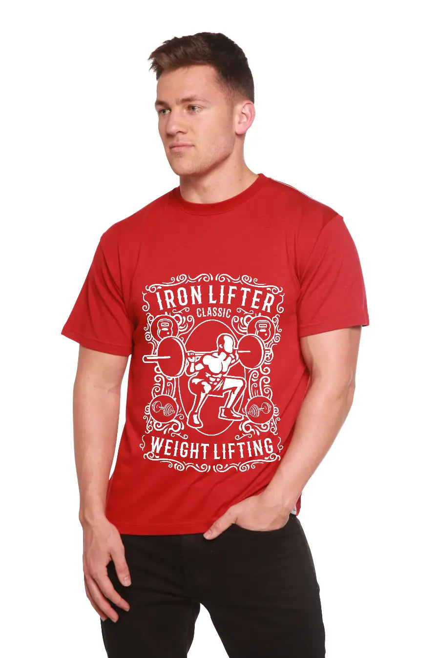 Iron Lifter Men's Bamboo Viscose/Organic Cotton Short Sleeve Graphic T-Shirt Spun Bamboo