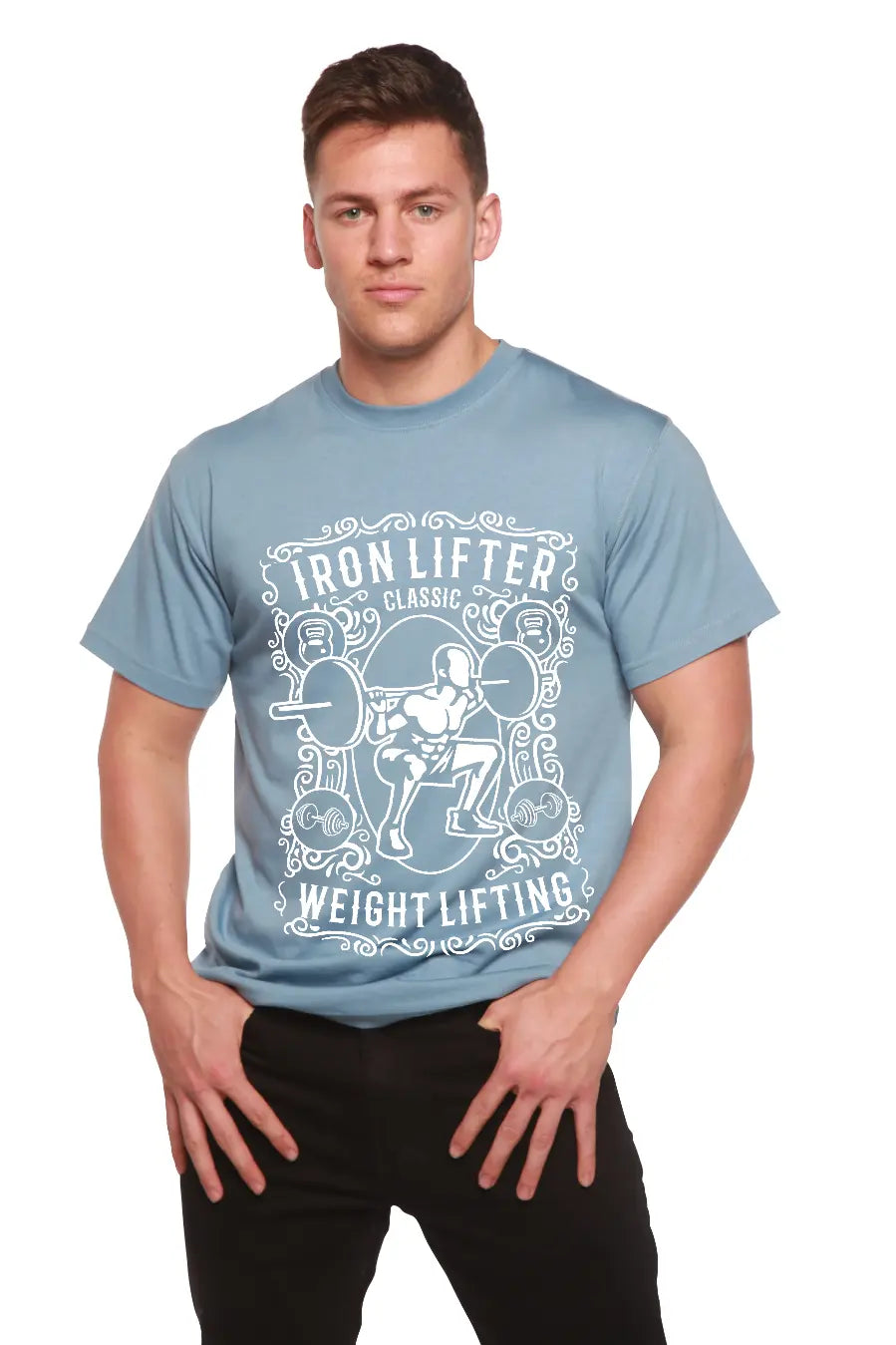 Iron Lifter Men's Bamboo Viscose/Organic Cotton Short Sleeve Graphic T-Shirt Spun Bamboo