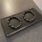 Irregular black gallstone stitching bracelet nowadaysfashion