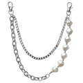 Irregular pearl double chain nowadaysfashion