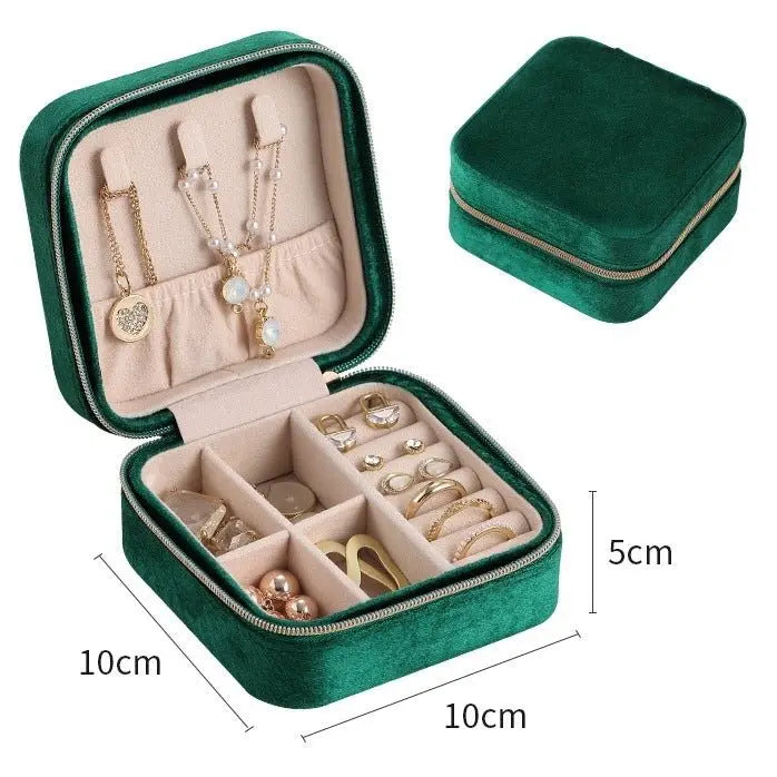 Italian velvet jewelry organiser box nowadaysfashion
