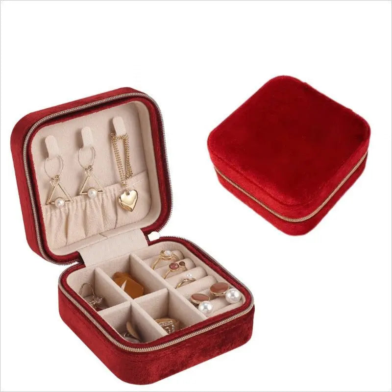Italian velvet jewelry organiser box - Blade & Thread