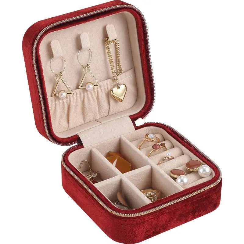 Italian velvet jewelry organiser box - Blade & Thread