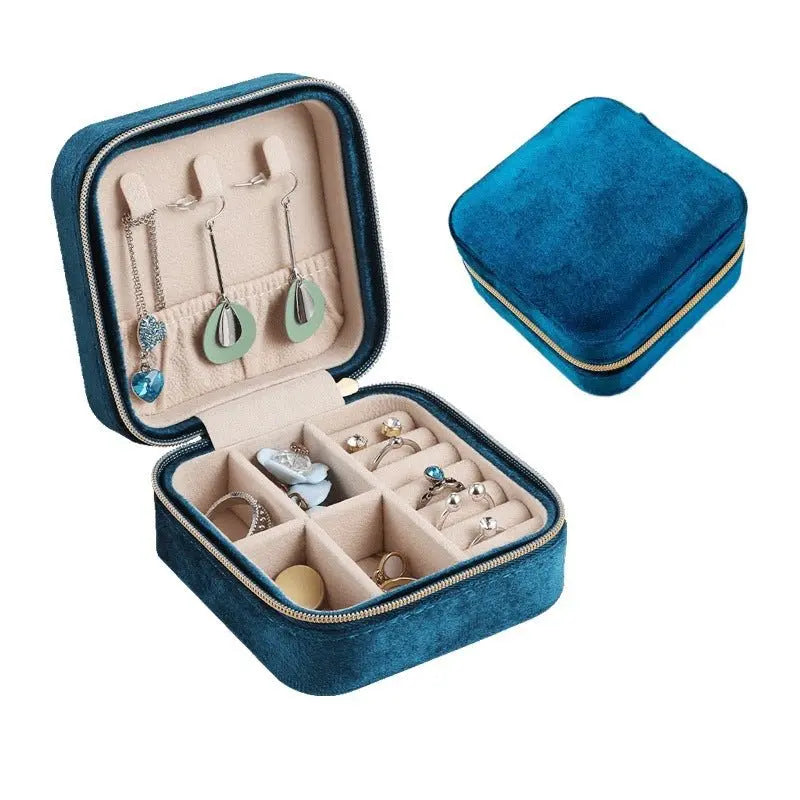 Italian velvet jewelry organiser box nowadaysfashion