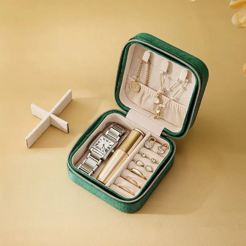 Italian velvet jewelry organiser box - Blade & Thread