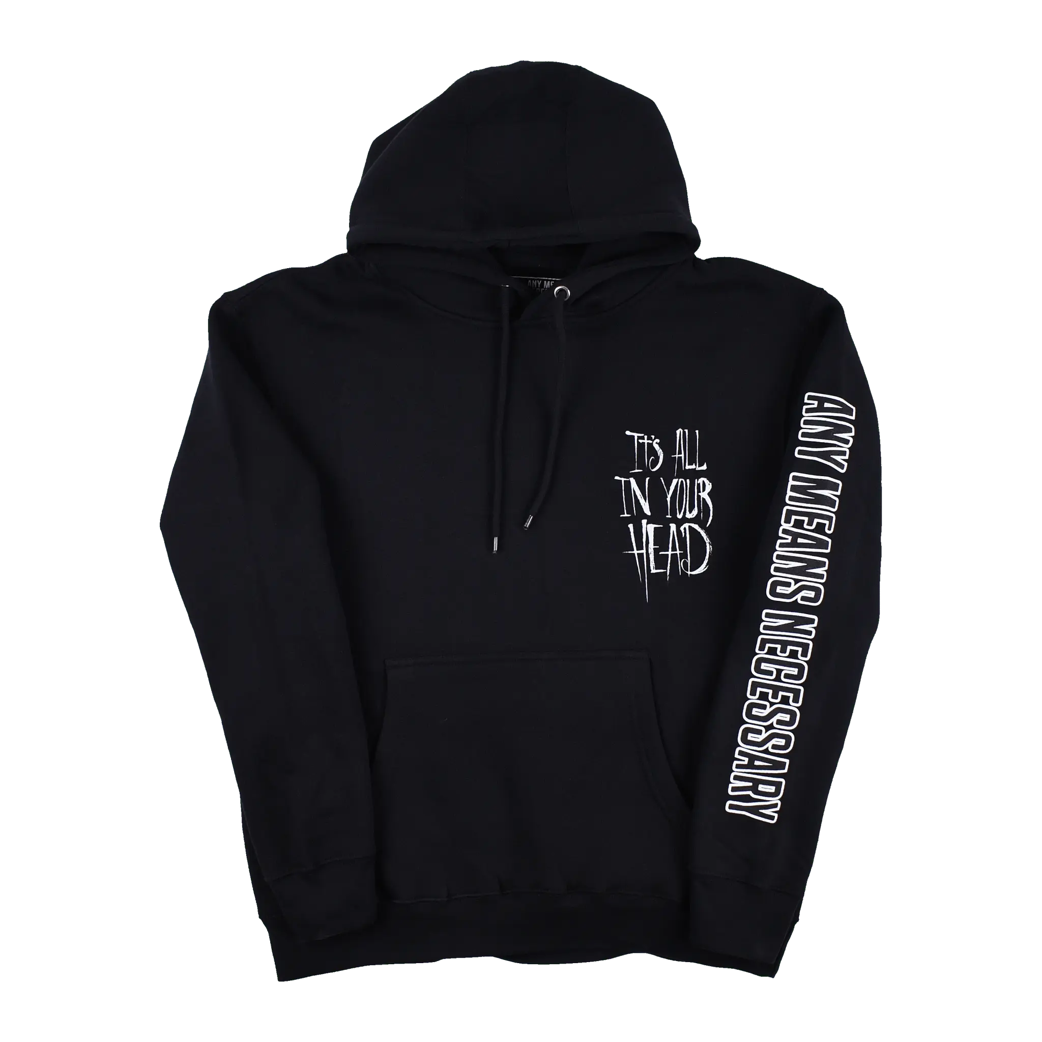 It's All In Your Head Pullover Hoodie Black Any Means Necessary Clothing
