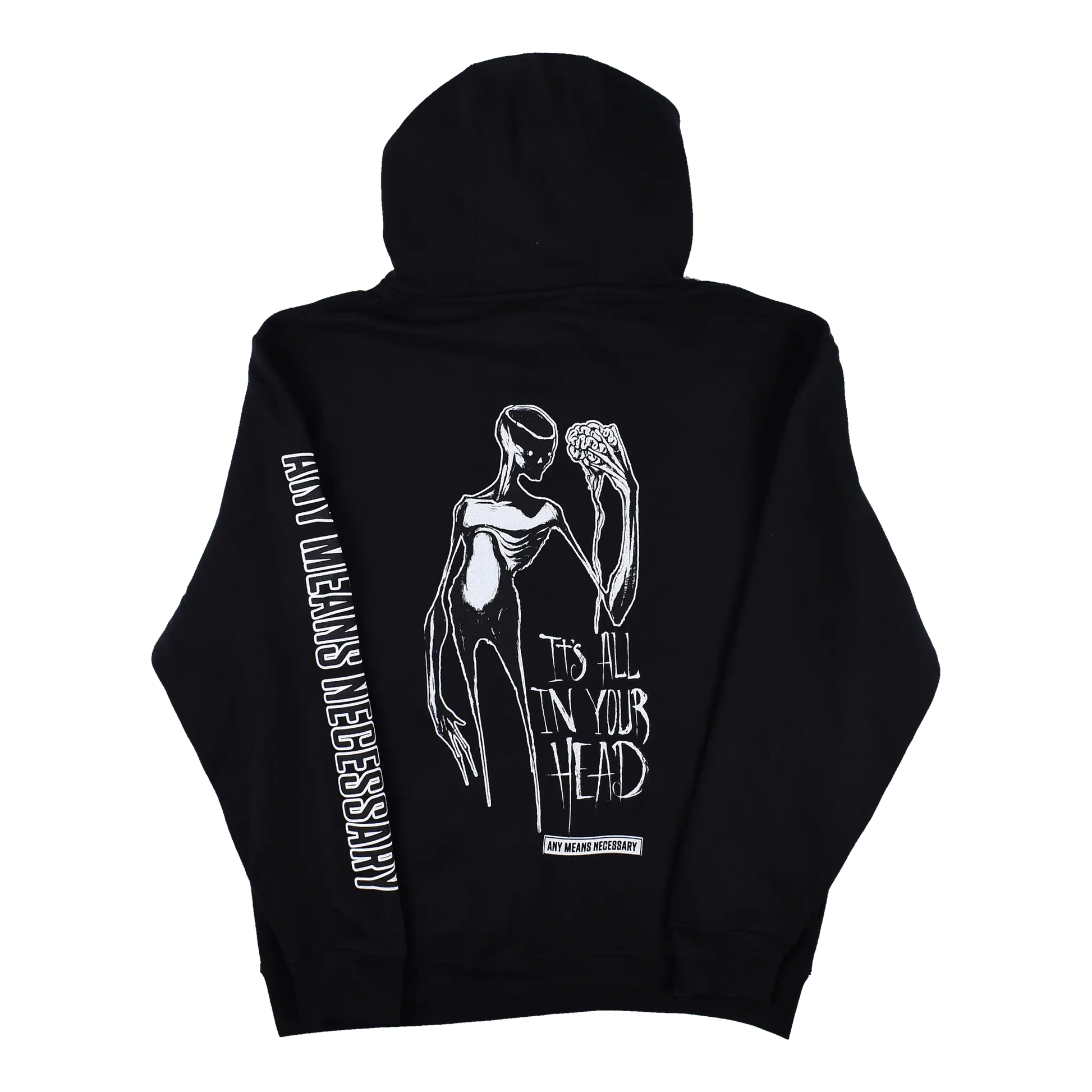 It's All In Your Head Pullover Hoodie Black - Blade & Thread