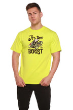 It`s time to BOOST Men's Bamboo Viscose/Organic Cotton Short Sleeve Graphic T-Shirt Spun Bamboo