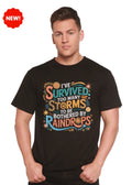 I've Survived Too Many Storms to Be Both Unisex Bamboo/Cotton Graphic T-Shirt Spun Bamboo
