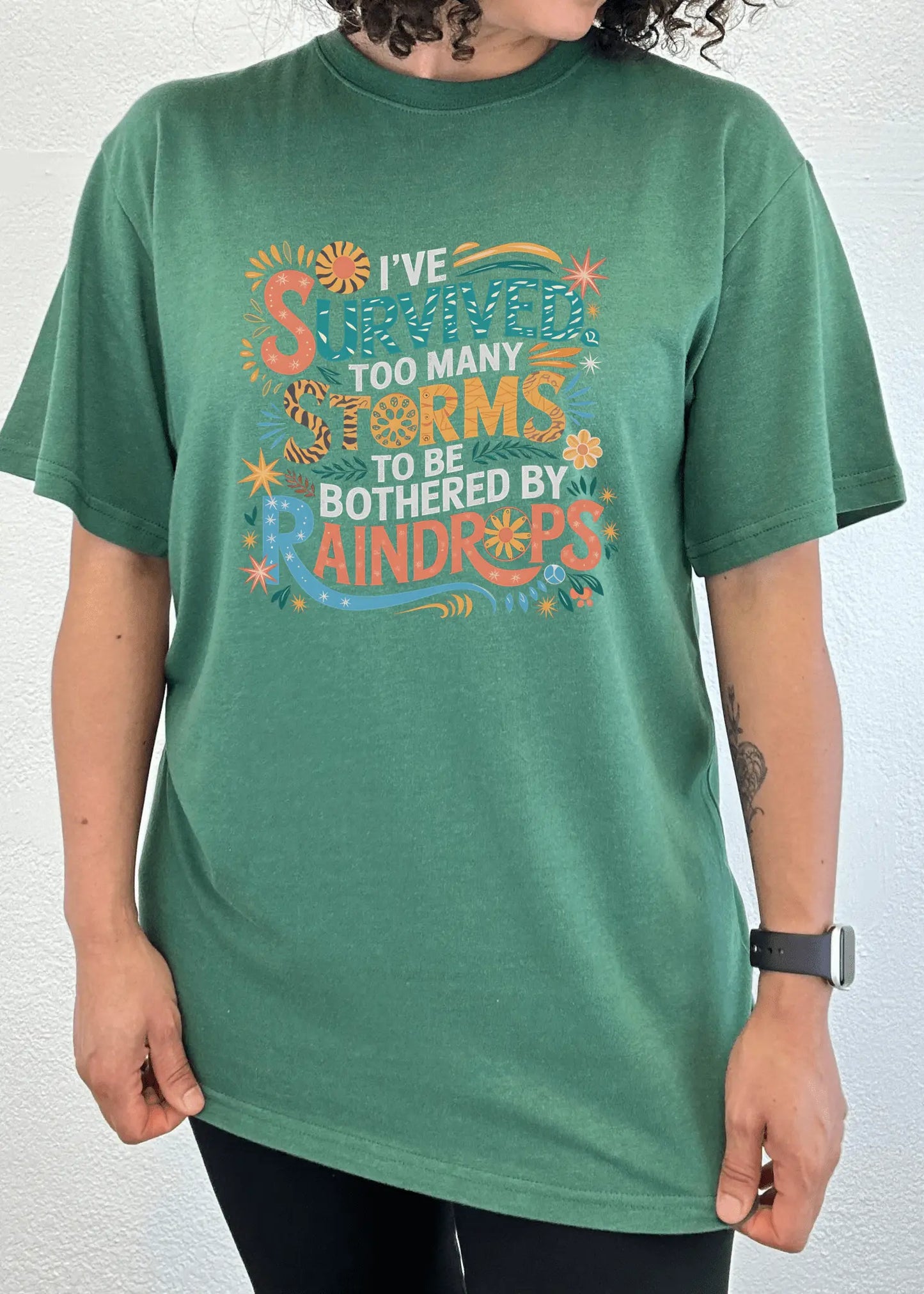 I've Survived Too Many Storms to Be Both Unisex Bamboo/Cotton Graphic T-Shirt - Blade & Thread