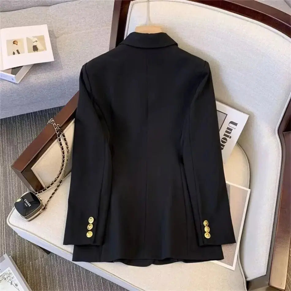 Jackets Blazer Woman Spring Autumn Solid Color Long Sleeve Tailored Collar nowadaysfashion