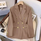 Jackets Blazer Woman Spring Autumn Solid Color Long Sleeve Tailored Collar nowadaysfashion