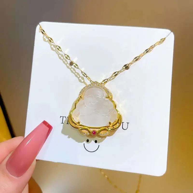 Jade Buddha Pendant - Blade & Thread