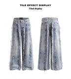 Jeans Destroyed Loose Burrs Wide Leg Bootcut Pants My Store 2