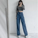 Jeans Women Wide Leg Pants Mom Femme High Waist Woman Trousers nowadaysfashion