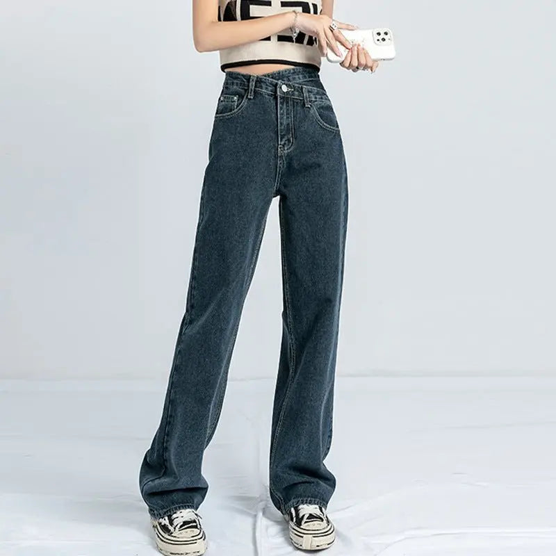 Jeans Women Wide Leg Pants Mom Femme High Waist Woman Trousers nowadaysfashion