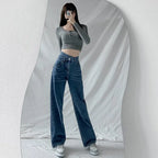 Jeans Women Wide Leg Pants Mom Femme High Waist Woman Trousers nowadaysfashion