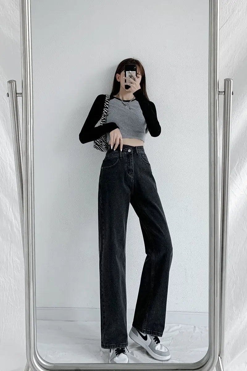 Jeans Women Wide Leg Pants Mom Femme High Waist Woman Trousers nowadaysfashion