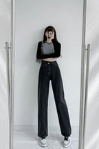 Jeans Women Wide Leg Pants Mom Femme High Waist Woman Trousers nowadaysfashion