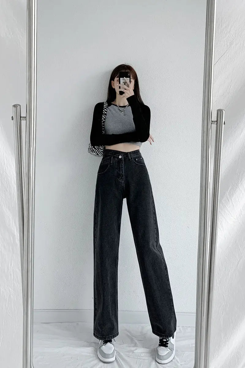 Jeans Women Wide Leg Pants Mom Femme High Waist Woman Trousers nowadaysfashion