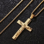 Jesus Christ Cross Necklace Gold Color Cross nowadaysfashion