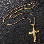 Jesus Christ Cross Necklace Gold Color Cross nowadaysfashion